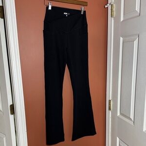 POPFLEX Black High-Waist Flared Leggings